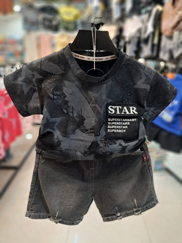 ست تیشرت و شورت لی خارجی طرح star