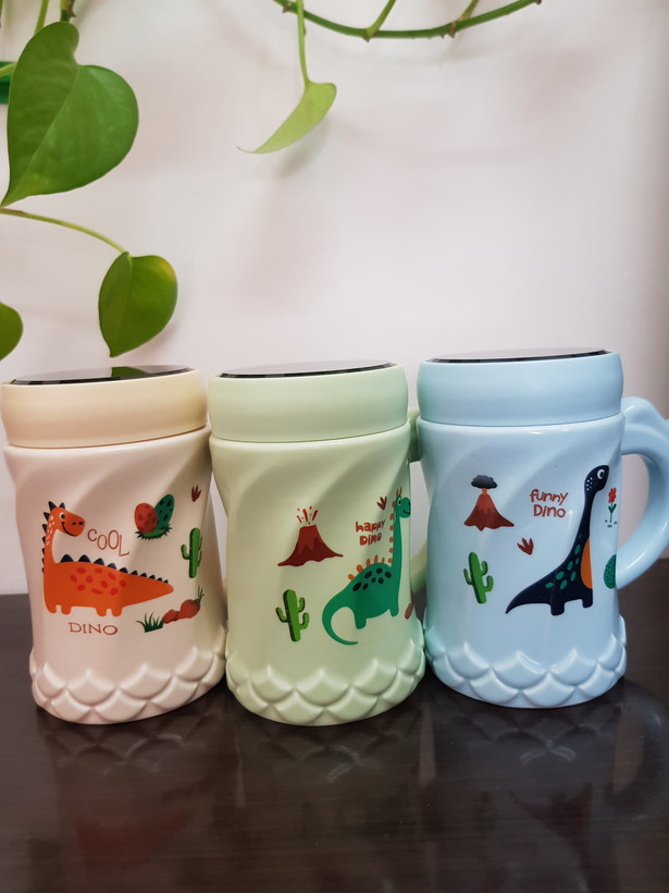 ماگ سرامیکی در دار آینه ای طرح دایناسور Dino وارداتی ۳۸۰ میل