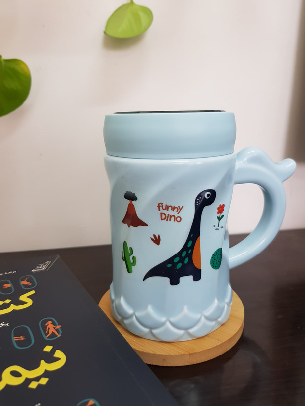 ماگ سرامیکی در دار آینه ای طرح دایناسور Dino وارداتی ۳۸۰ میل